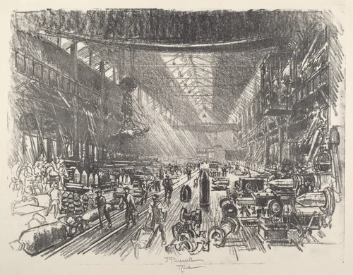 Shell Factory, No.I by Joseph Pennell, print, 1917