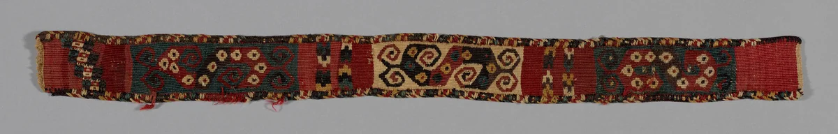 Fragment (Headband) by Wari, textile, 600-900