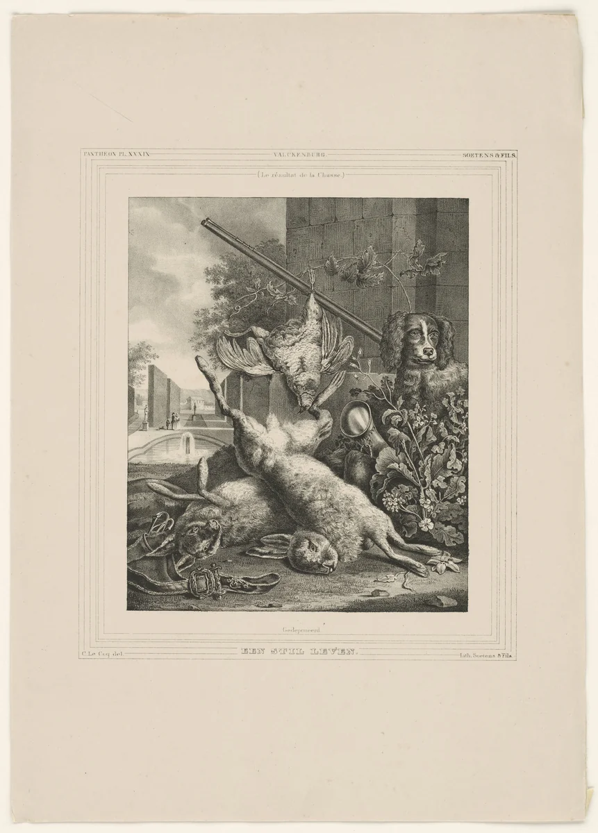Maria met het Christuskind staand tegen haar schoot by anonymous, print, 1825-1875