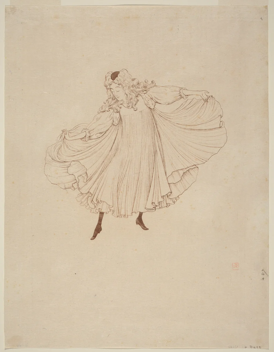 Loïe Fuller by Théo van Rysselberghe, print, 1893