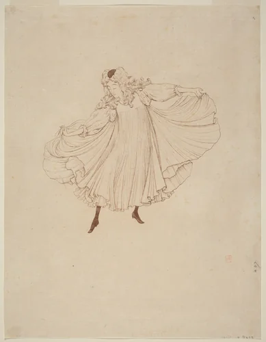 Loïe Fuller by Théo van Rysselberghe, print, 1893