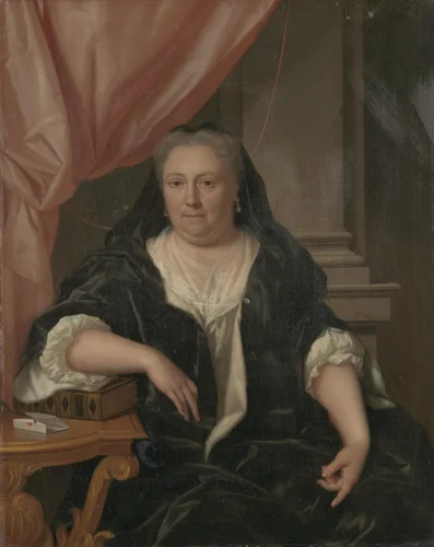 Portrait of Maria van Citters (1684-1752), Wife of Caspar Adriaen Parduyn by Philip van Dijk, painting, 1725-1753