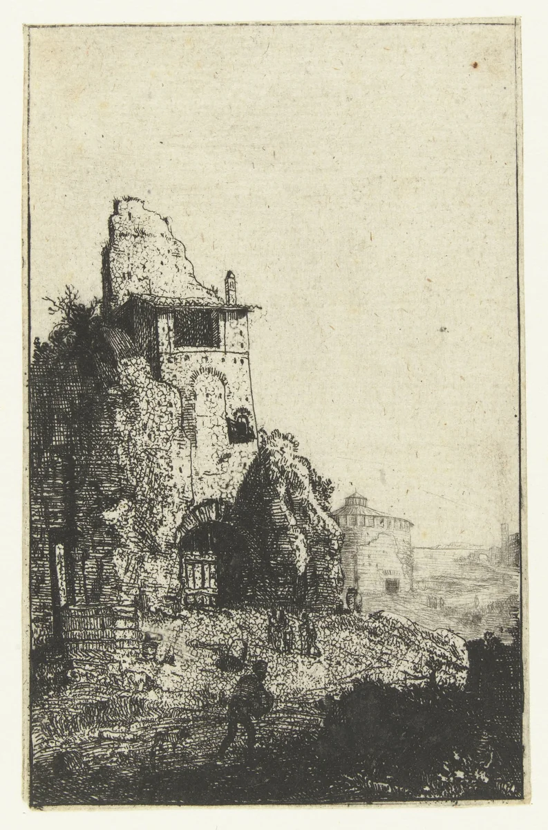 Caldarium van de thermen van Diocletianus by Bartholomeus Breenbergh, print, 1639-1640