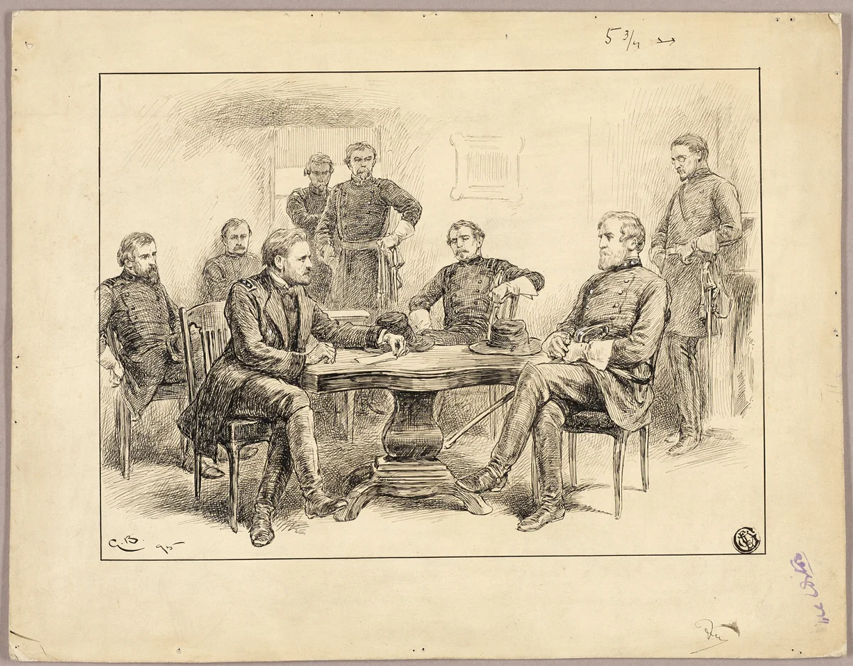 Collapse of the Confederacy by Gordon Frederick Browne, drawing, 1895