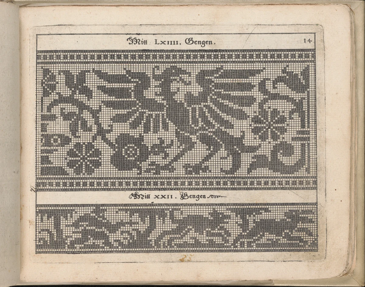 Schön Neues Modelbuch (Page 19 recto) by Johann Sibmacher, book, 1597