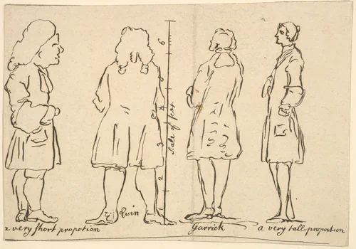 Sketches of Quin and Garrick by William Hogarth, print, 1797