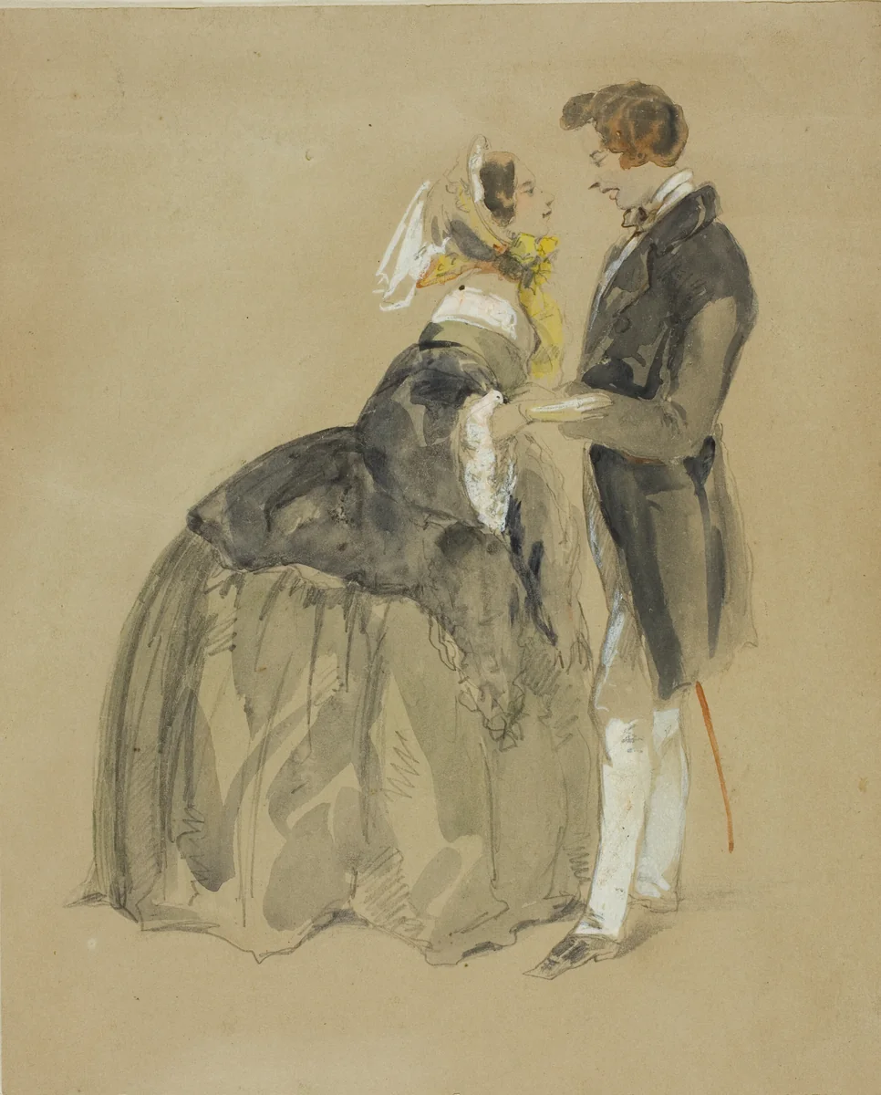 The Couple by Charles-Edouard de Beaumont, painting, 1841-1888