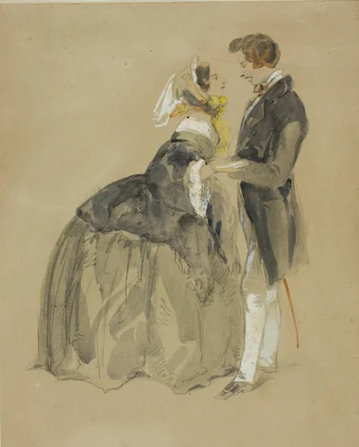 The Couple by Charles-Edouard de Beaumont, painting, 1841-1888