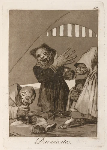 Duendecitos (Hobgoblins) by Francisco Goya, print, 1799
