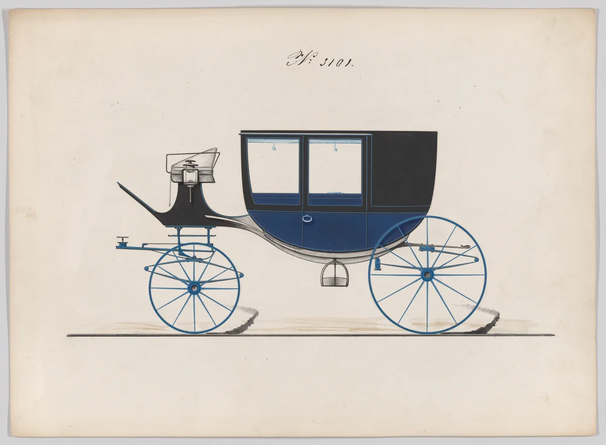 Coach #3101 by Brewster & Co., drawing, 1875