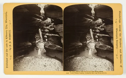 Cold Water Canon, towards the Jug from above, No. 1026 from the series "In and About the Dells of the Wisconsin River" by Henry Hamilton Bennett, photograph, 1870-1908