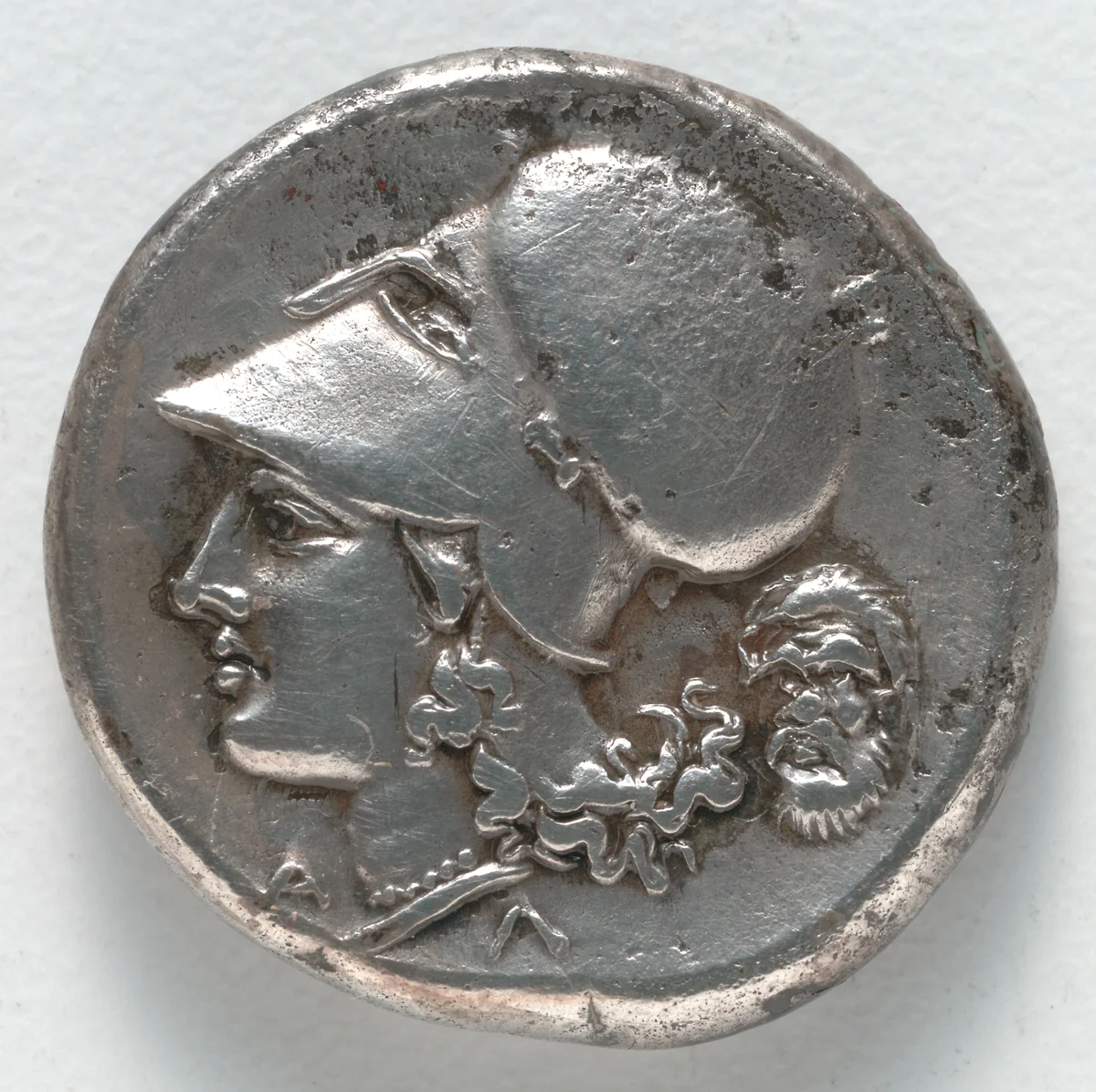 Stater: Head of Athena (reverse) by Unknown, metalwork, -350--338