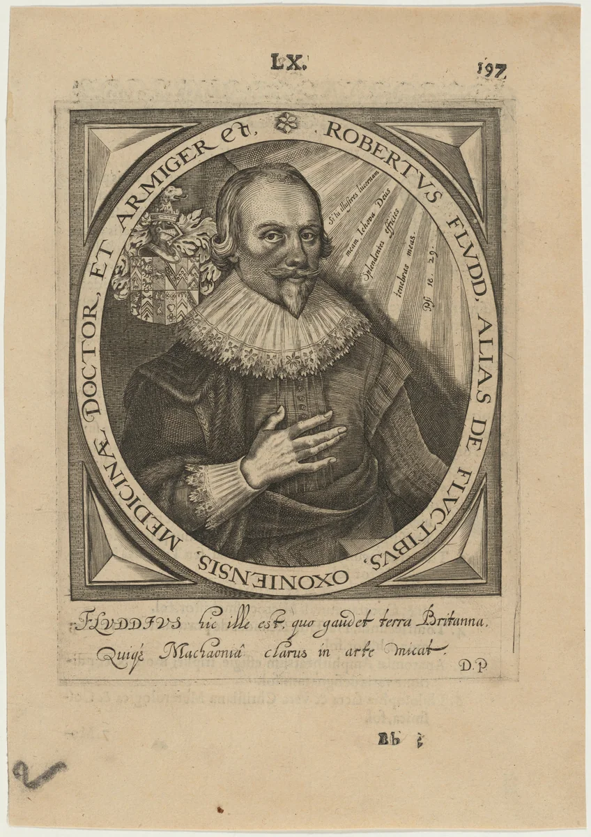 Dr. Robert Fludd, Physician and Rosicrucian by Unknown 19th Century, print, 1800-1899