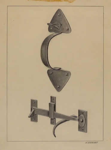 Door Handle and Thumb by Jack Staloff, index of american design, 1936