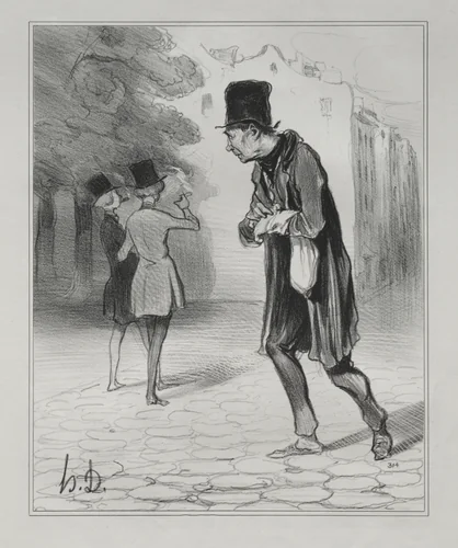 The Collector of Cigar Stubs by Honoré Daumier, print, 1841