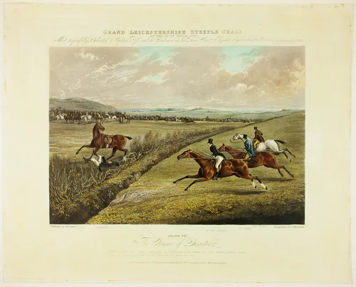Climax of Disaster, from Grand Leicestershire Steeplechase by Charles Bentley
Henry Alken
R.A. Ackermann, print, 1830