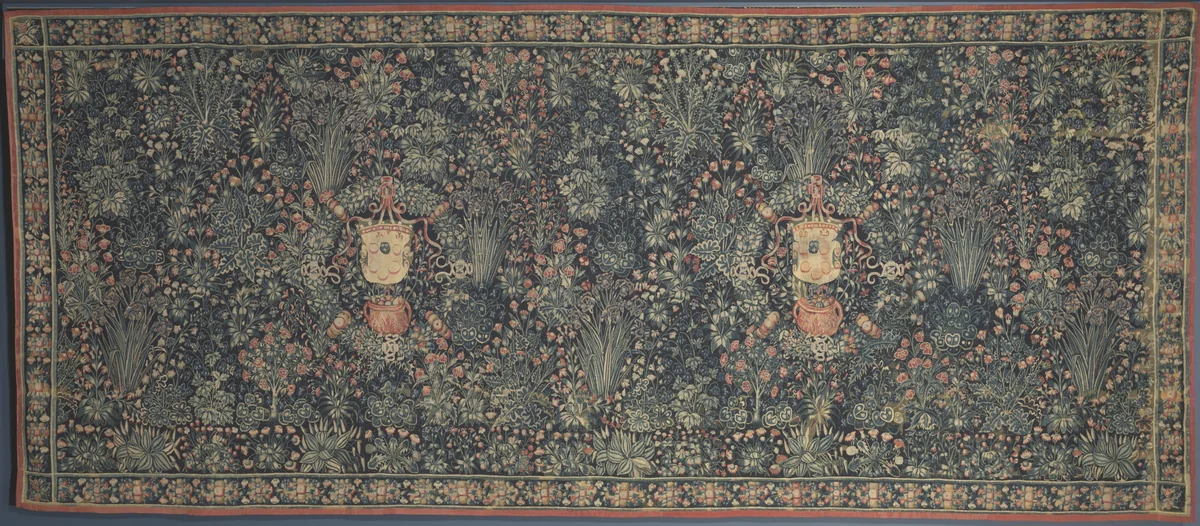 Millefleurs Tapestry with Medici Coat of Arms by Unknown, textile, 1520-1525