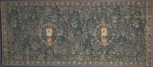 Millefleurs Tapestry with Medici Coat of Arms by Unknown, textile, 1520-1525