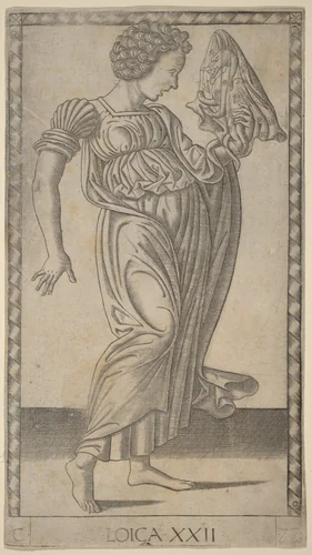 Loica (Logic) by Master of the E-Series Tarocchi, print, 1465