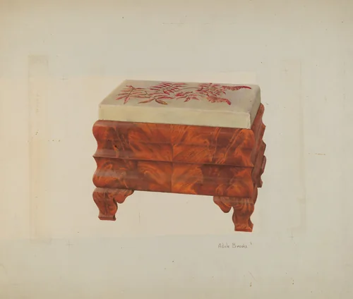 Ottoman by Adele Brooks, index of american design, 1938