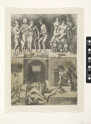 Allegorie op de grip van Onwetendheid op de mensheid en de redding van de mensheid by Unknown, print, 1441-1506