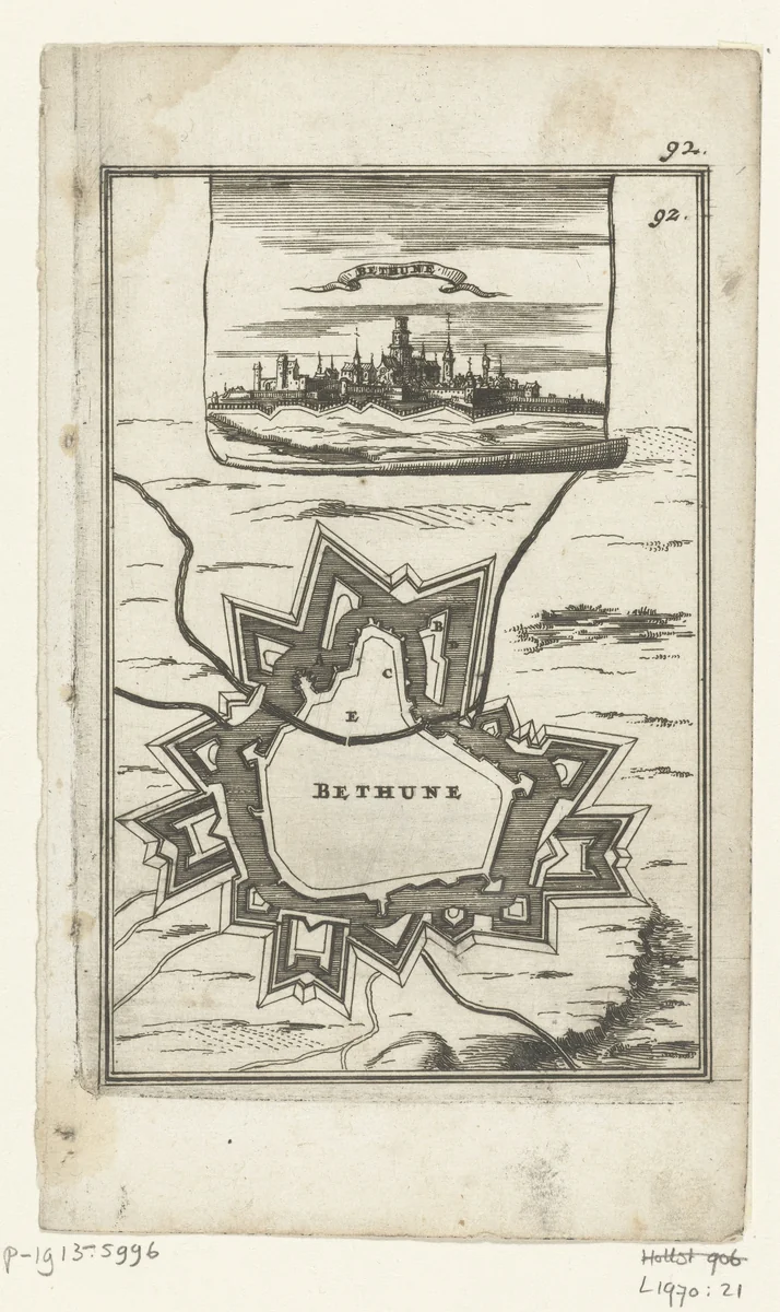 Illustratie voor 'Den Arbeid van Mars' van Allain Manesson Mallet by Romeyn de Hooghe, print, 1672