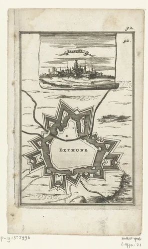 Illustratie voor 'Den Arbeid van Mars' van Allain Manesson Mallet by Romeyn de Hooghe, print, 1672