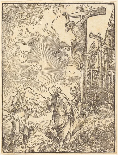 The Crucifixion by Wolf Huber, print, 1485-1553