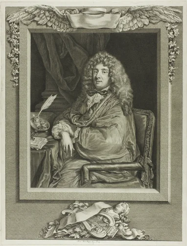 Molière by Jacques Firmin Beauvarlet, print, 1751-1797