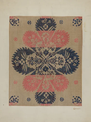 Coverlet by Cornelius Christoffels, index of american design, 1940