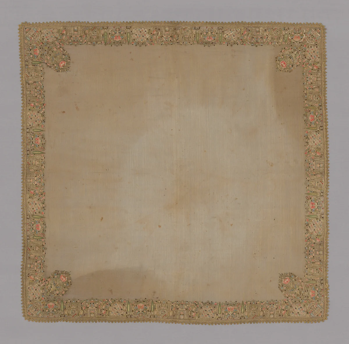 Cover or Handkerchief by Turkey, textile, 1775-1900