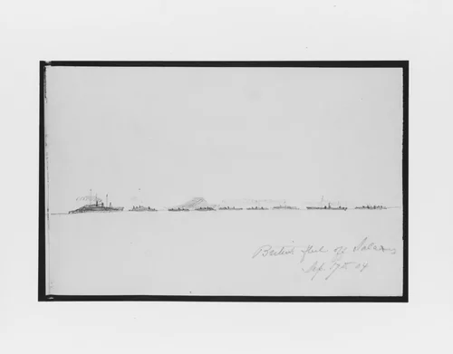 British Fleet off Salamis (from Sketchbook) by Mary Newbold Sargent, artwork, 1904