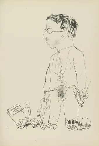 Rudi S. (plate, folio 52) from Ecce Homo by George Grosz, illustrated book, 1922