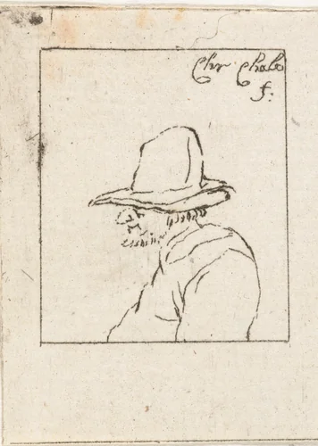 Buste van een oude boer by Pieter de Mare, print, 1779