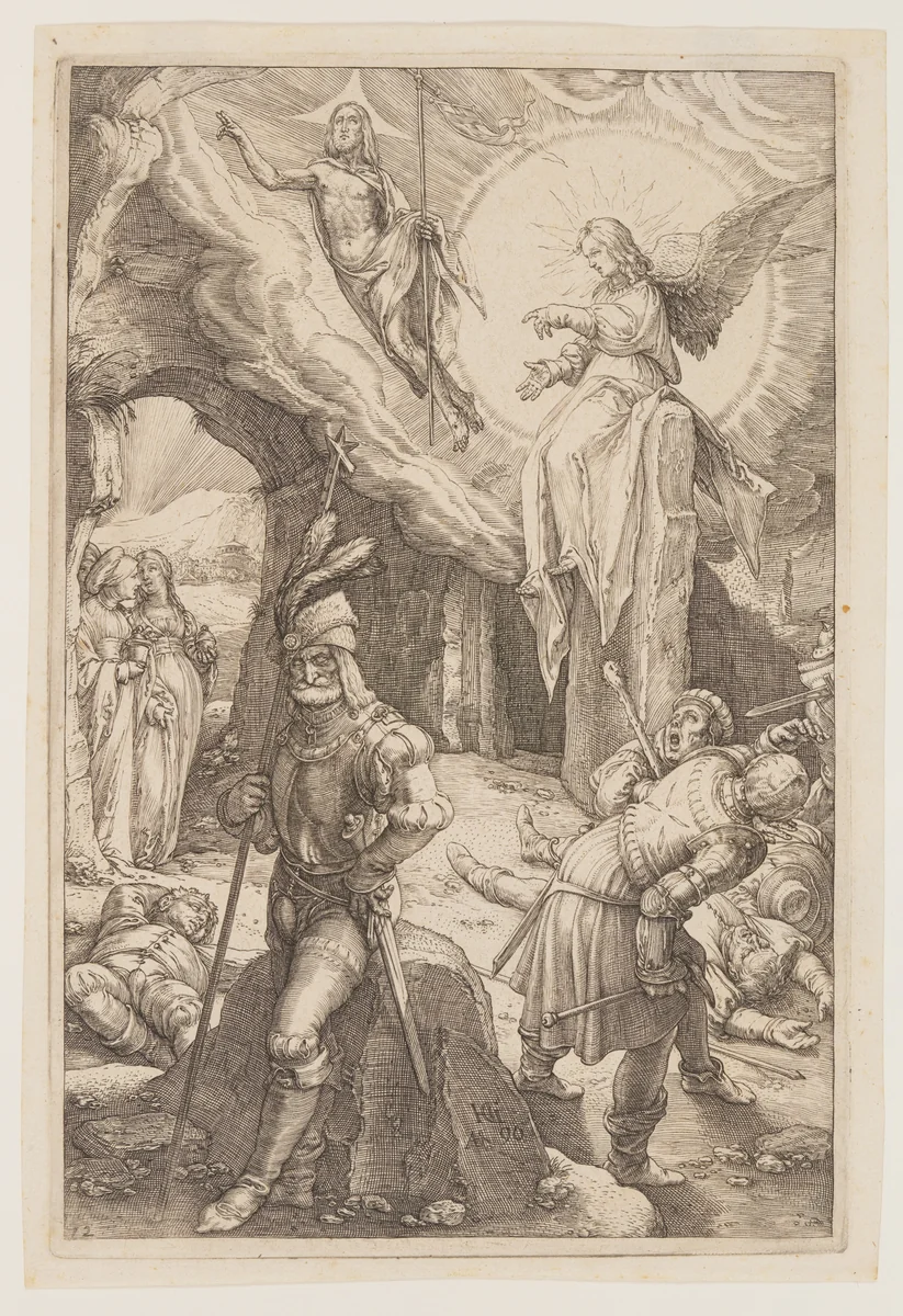 The Resurrection, from The Passion by Hendrick Goltzius, print, 1596