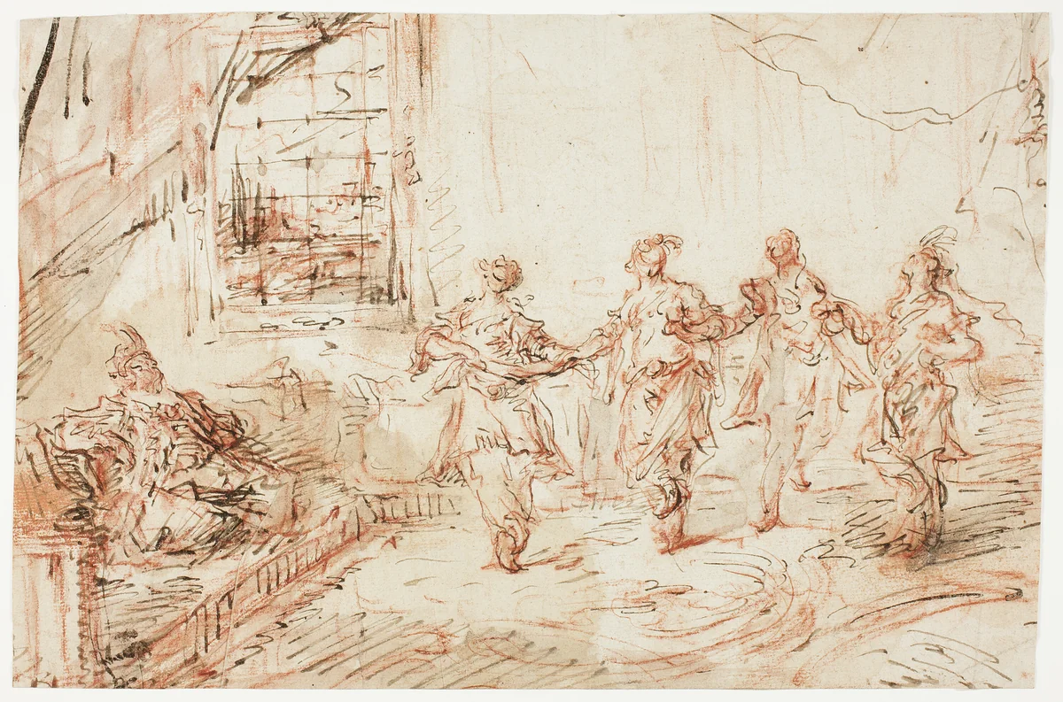 Harem Scene by Francesco Guardi, drawing, 1732-1793