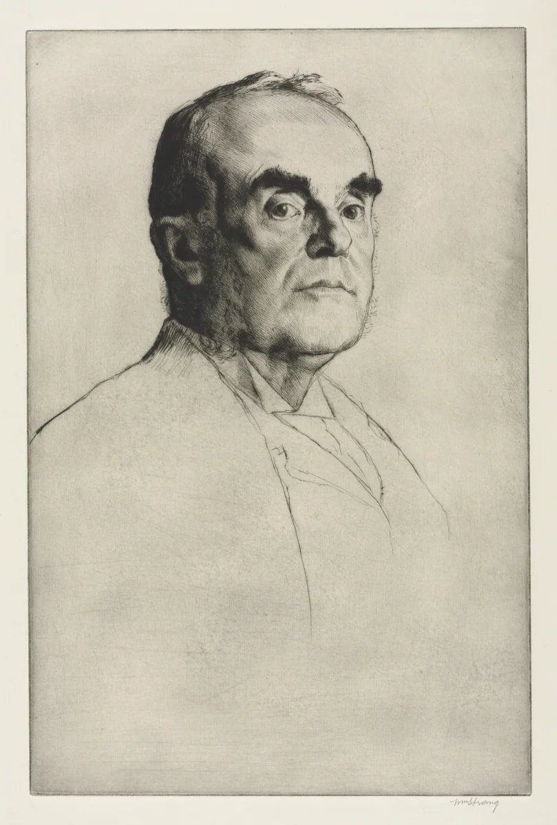 James E. Christie by William Strang, print, 1911
