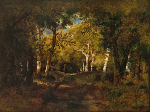 In the Forest by Narcisse Diaz de la Peña, painting, 1874