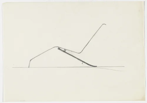 Reclining Chair without Arms (Elevation sketch) by Ludwig Mies van der Rohe, mies van der rohe archive, 1926