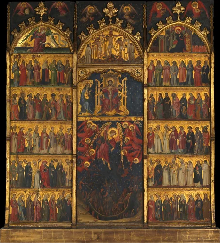 The Trinity Adored by All Saints by Spanish Painter, painting, 1395-1405