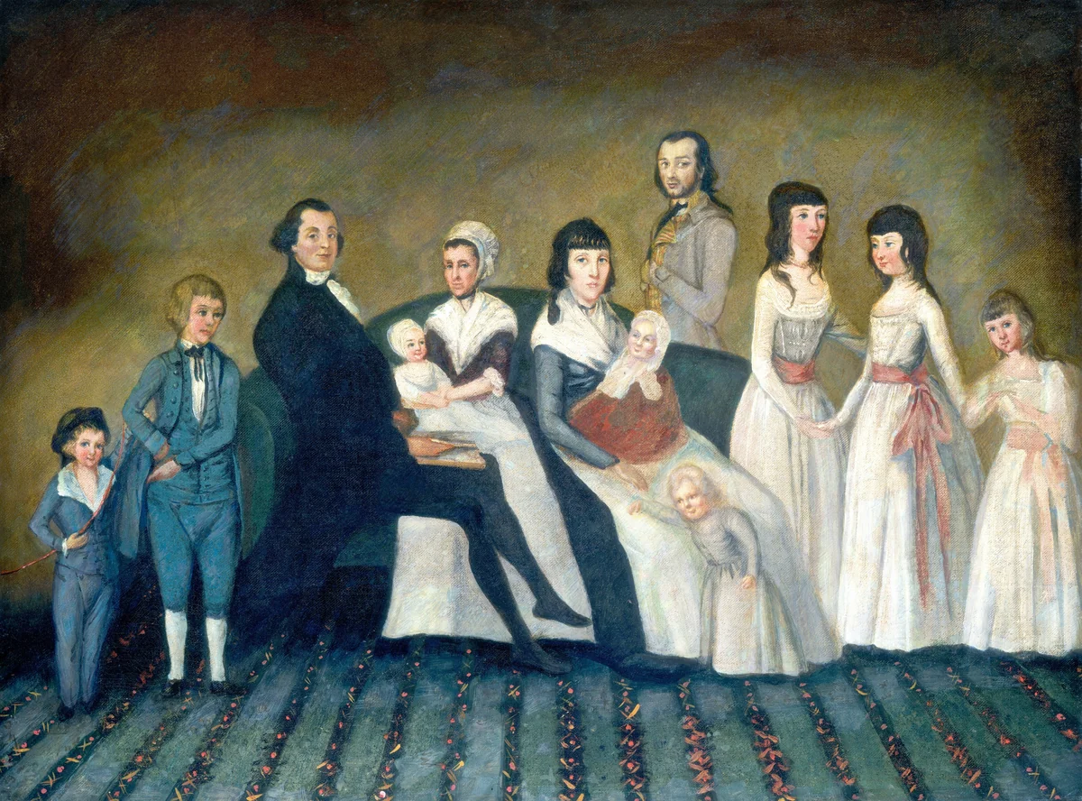 The Cheney Family by American 18th Century, painting, 1795