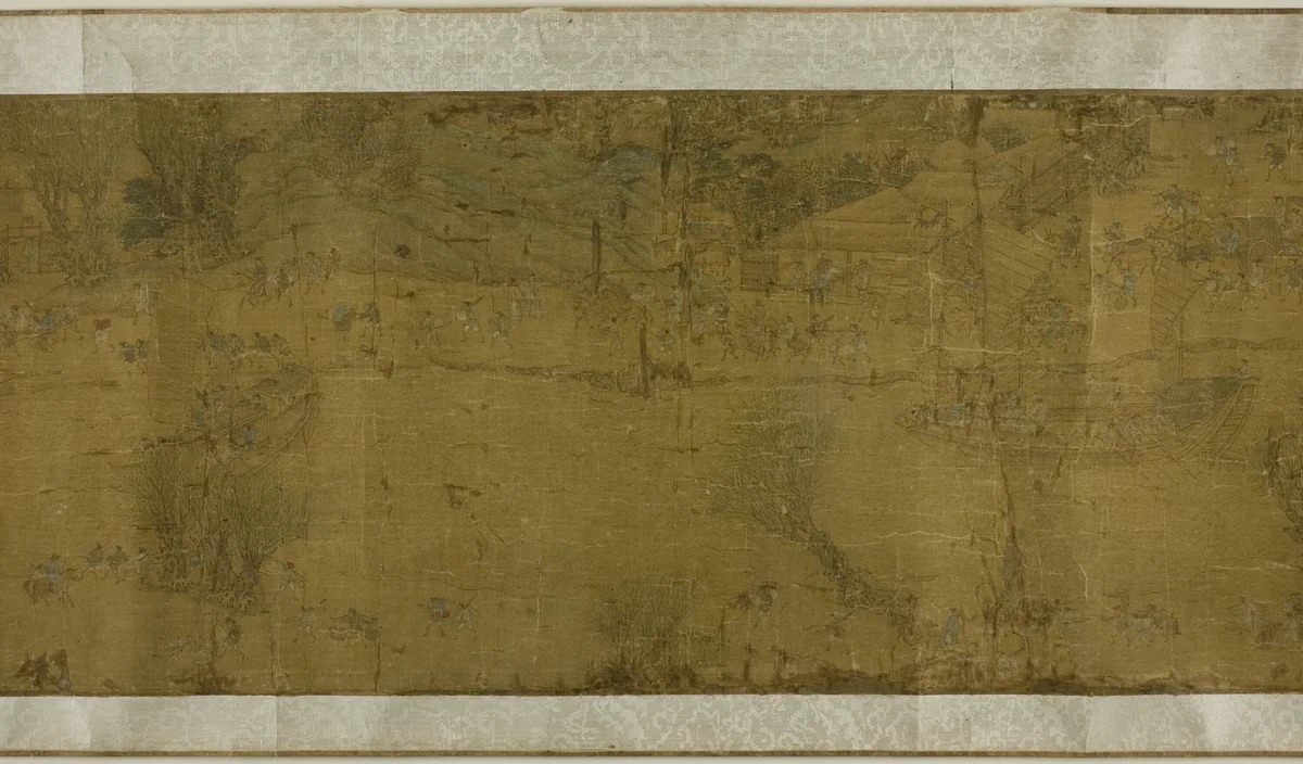 Going up the River at the Qingming Festival by Qiu Ying (仇英), drawing, 1495-1551