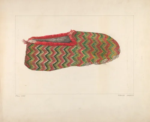 Woman's Slipper by Frank Maurer, index of american design, 1935-1942