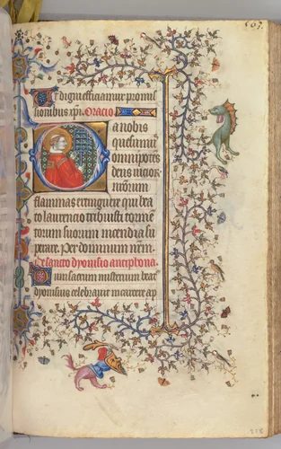Hours of Charles the Noble, King of Navarre (1361-1425): fol. 276r, St. Lawrence by Master of the Brussels Initials and Associates, book, 1400-1410