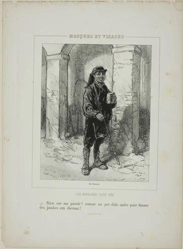 Les anglais chez eux: - Rien, sur ma parole!... by Paul Gavarni, print, 1853