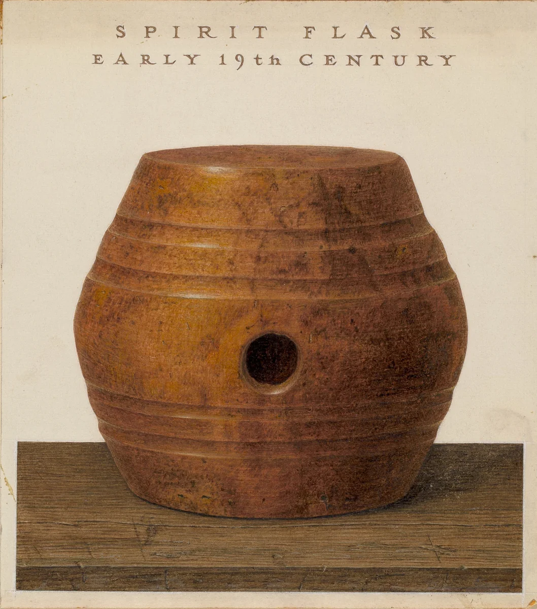 Spirit Flask by John Matulis, index of american design, 1937