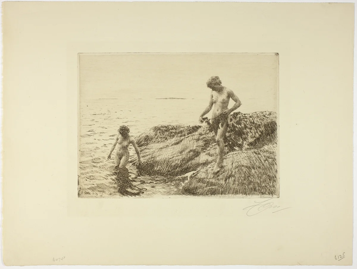 Seaward Skerries by Anders Zorn, print, 1913