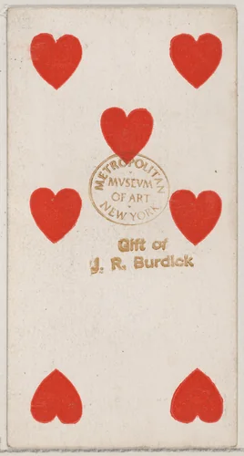 Seven Hearts, from the Playing Cards series (N84) to promote Turkish Cross-Cut Cigarettes for W. Duke, Sons and Co. by W. Duke, Sons & Co., print, 1888