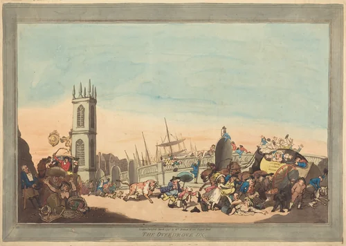 The Overdrove Ox by Thomas Rowlandson, print, 1787