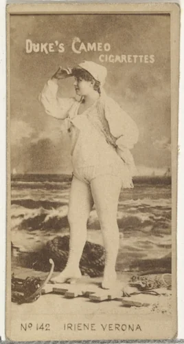 Card Number 142, Irene Verona, from the Actors and Actresses series (N145-4) issued by Duke Sons & Co. to promote Cameo Cigarettes by W. Duke, Sons & Co., photograph, 1880-1889